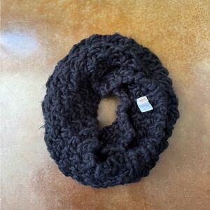 Chunky Black Knit Infinity Scarf Soft & Warm